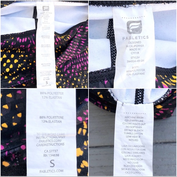 Fabletics Neon Geometric Dot Patterned Leggings S - Picture 2 of 8